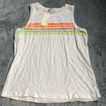 Evereve  Lainey stripe Tank Top with Rainbow Stripes NWT Photo 0