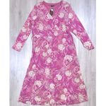 JM Collection Pink Floral Long Sleeve Dress 2X Photo 1