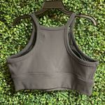Zella  Longlone Ribbed Sports Bra/Cropped Active Top - XXL - NWOT - Gray Photo 2