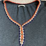 We The Free  Oversized Grey Waffle Knit Short Sleeved Henley   Size Small Photo 2