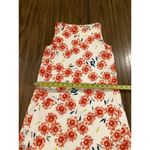 Opening Ceremony Floral Shift Dress Lined Sleeveless BacK Zip White Red XS Photo 3