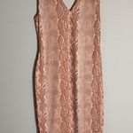 AFRM Womens Medium Ariana Sleeveless Dress Pink/Nude Snakeskin Mesh Bodycon Sexy Pink Photo 11
