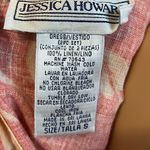 Jessica Howard Linen Pink and Cream Tropical Floral Dress Size Small Photo 10