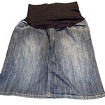 Liz Lange Maternity Denim Skirt women’s Size Small Maternity Belly Band Photo 1