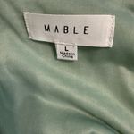 MARBLE Light Green Mini Dress with Puff Sleeves Size L Photo 5