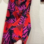 Veronica Beard  Alvaro red black silk floral long sleeve asymmetric midi dress 2 Photo 6