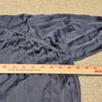 Lafayette 148 New York Pleated Long Sleeve Midi Shirt Dress Blue Size Large Photo 6