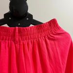 Farm Rio NWOT  Pleated Linen Blend Pink Shorts Size M Elastic Stretch Pockets Photo 3