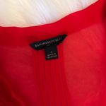 Banana Republic sheer blouse with pussybow and pin tuck detail red size small Photo 1