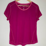 st. john's bay  Active | Petite Pink Quik-Dri V-Neck Athletic Top | PXL Photo 0