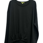 Trisha Tyler Long Sleeve Blouse Elastic Band Front Size 3X Black Assymetric NWT Photo 0