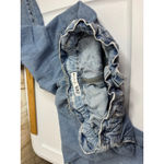 ZARA High Waisted Denim Jeans Paperbag Waist Straight Leg Women S Photo 4