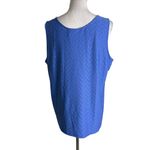 Chico's 3 Blue Sleeveless Scoop Neck Chevron Pattern Top Size XL Capsule Photo 4