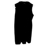 Eileen Fisher Tencel Jersey Drop-Waist Dress Mini Mock Neck Soft Flare Black XS Photo 1