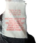 First Love  Vintage 70s Black Goth Romantic Floral Lace Lingerie Romper Teddie Photo 10