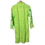 Lilly Pulitzer Vintage Green & Yellow Floral Butterfly Button Down Shirt Dress M Photo 1