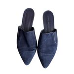 Jenni Kayne  - Navy Suede Pointed Toe Mule Flats Sz 8.5 Photo 1