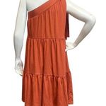 KIRUNDO Women’s Small Brown boho long sleeve midi layered tiered Beachy dress Photo 3