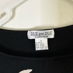 Black Sweater with Cream Floral Design Size M Photo 1