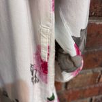 Japna  Lounge womens floral crochet trim kimono robe white XL Photo 3