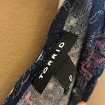 Torrid Medallion Tie Back Cutout Challis Sleeveless Dress Navy Blue Red White 0 Photo 4