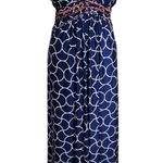 Saint Tropez West Pink and Navy Maxi Dress Size Medium Resortwear Dress Photo 0