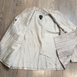 Eileen Fisher Textured Silk Acrylic Jacket Cardigan Champagne Beige Size S Photo 0