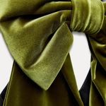 ZARA  mini bodycon little black dress with velvet velour bow evening wedding  Photo 14