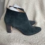Manolo Blahnik  Brusta Gray Suede Heeled Ankle Booties Sz 7.5‎ 37.5 Photo 1