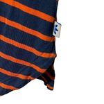 Adidas  Navy Orange Striped Stretch Tee Large Photo 7