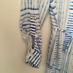 Chico's  Polyester  Maxi Shirt Dress Sz1 Blue/White Photo 5