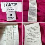 JCrew Factory Long Sleeve Hot Pink Lightweight Cotton Teddie Crew Neck Sweater M Size M Photo 8