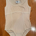 Princess Polly Ribbed Nude Knit Bodysuit Women’s Size 4 – Minimalist Tank Style Photo 0