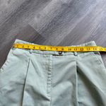 Topshop Pleated High Rise Pants Sage Green US 6 Cropped Photo 7