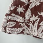 Urban Outfitters Skirt Size Large Tropical Leaf Coastal Mini Size Buckle Brown Photo 6