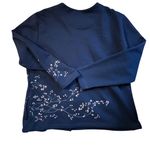 Artisan NY Artisans Knit Cardigan Sz XXL Horse Scene Painted Fence Flowers Artsy Pockets Photo 4