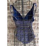 NipTuck Swim Swimsuit Size 8 Sailor Stripe One Piece Navy Red Tummy Cont… Blue Photo 5