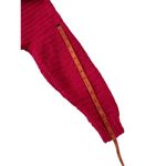 Handmade Crochet Knit Button Front Cardigan Sweater Hot Pink Heavyweight Winter Photo 10