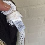 Crochet dress striped chevron zig zag knit midi sleeveless large stretch NEW Black Photo 4