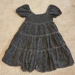 Lucky Brand  Washed Black Eyelet Mini Dress Large Photo 5