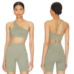 ANINE BING  Sport NWT Sage Green Jules Asymmetrical One-Shoulder Sports Bra Sz XL Photo 1