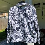 Alfred Dunner  Blue Hawaiian Print w/sequins Jacket 12 Photo 5