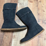 Keen  Women's Black Nubuck Leather Mid Calf Sierra Boot Sz 8 Comfort Moto Riding Photo 0