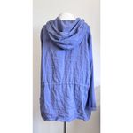 Flax  Boardwalk Linen Hoodie in Blue Size Large Photo 1