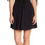 Abound  Mini Dress Juniors XS NWT Ruched Front Sleeves LBD Classic Basic Black Photo 0