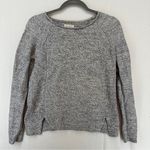 Lou & grey  Heathered Slate Blueish Grey and White Cotton Sweater Photo 0
