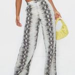 Pretty Little Thing Snake Wide Leg Trouser 6 Photo 0