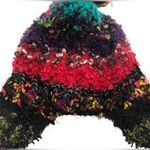Steve Madden NWOT Cozy Black Multi Colored PomPom Winter Hat Photo 2