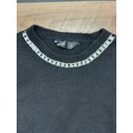 Vera Wang Simply  Knit Sweater Women's Sz Xs Necklace Sweater Diamonds Holiday Photo 5