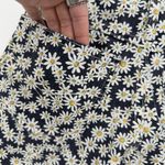 Steel Vintage Daisy Print Floral 80s Cotton Shorts Size 5 Juniors Blue Photo 4